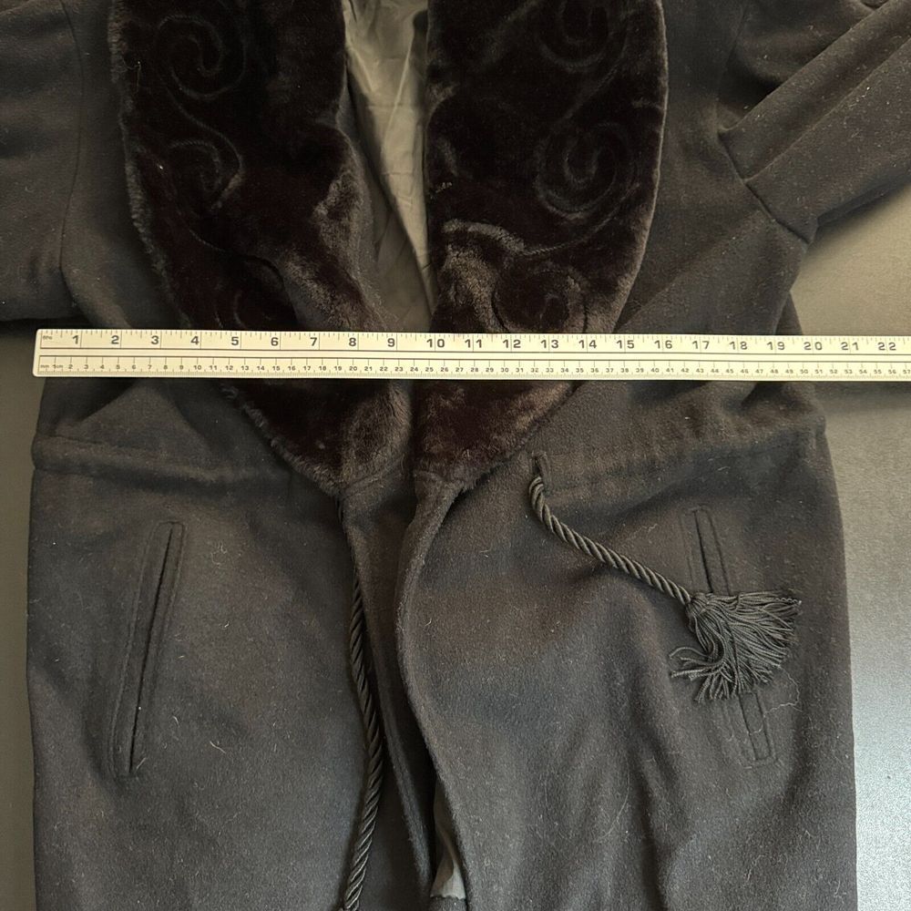 Scully‎ Overcoat Womens Size Medum Solid Black - Picture 6 of 7